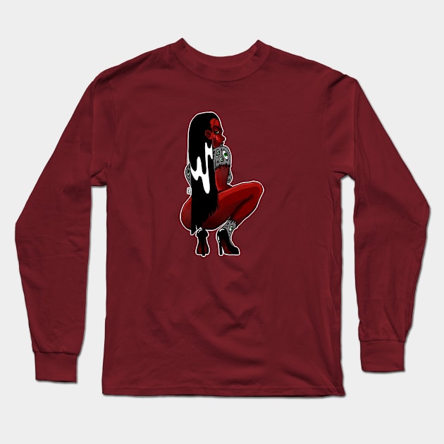 Maneater (now in color!) Long Sleeve T-Shirt by zayzaylewis